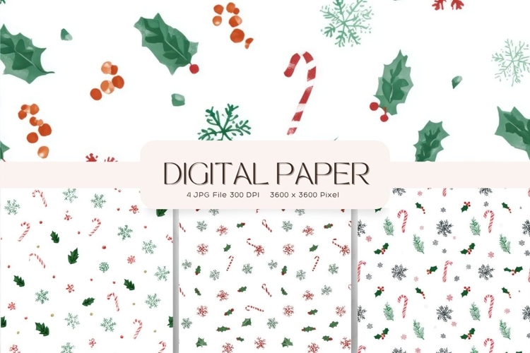 Candy Cane Christmas Background Seamless Pattern Gift Wrap