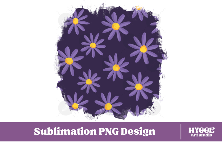 Retro Flowers Background Png Floral Paper Sublimation Splash