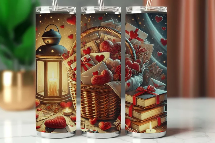 Valentine Tumbler Wrap 20 oz - book