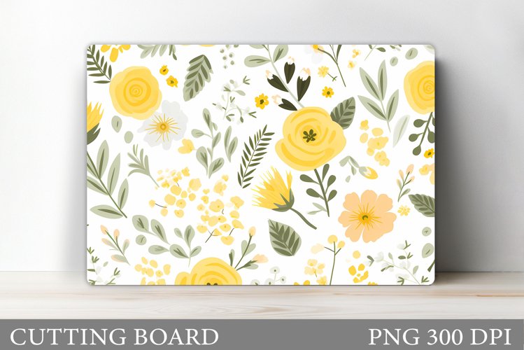 Wildflowers Cutting Board. Flowers Cutting Board Sublimation example image 1