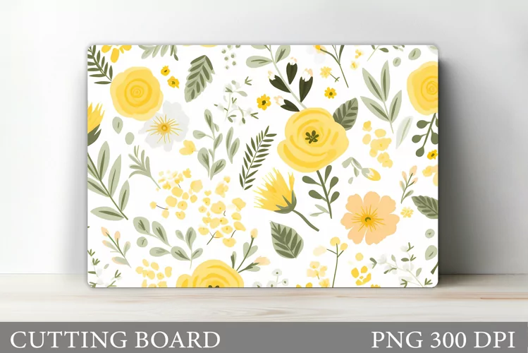 Wildflowers Cutting Board. Flowers Cutting Board Sublimation