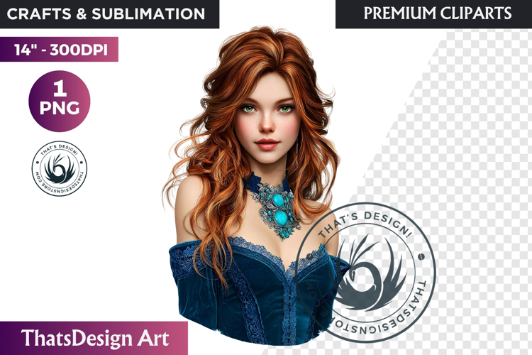 Fantasy Boreal Winter Girls Warrior & Ice Queen Clipart