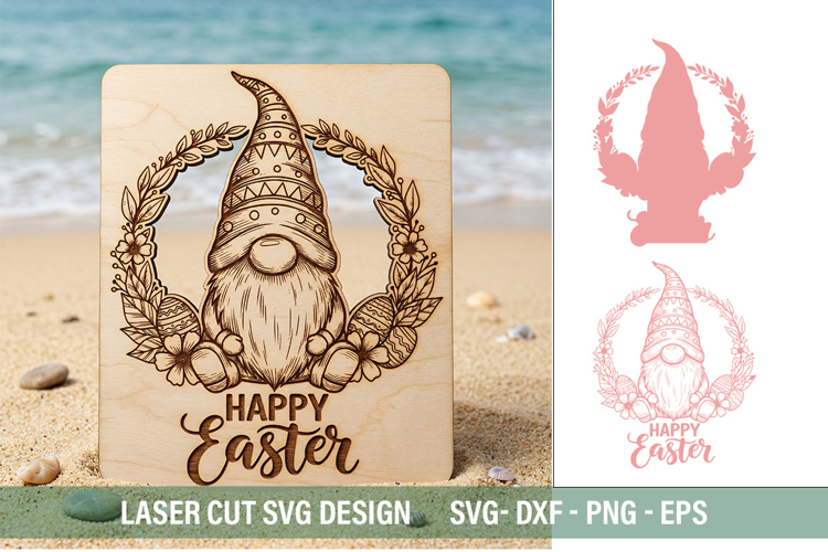 Happy Easter SVG - Laser Cut Design