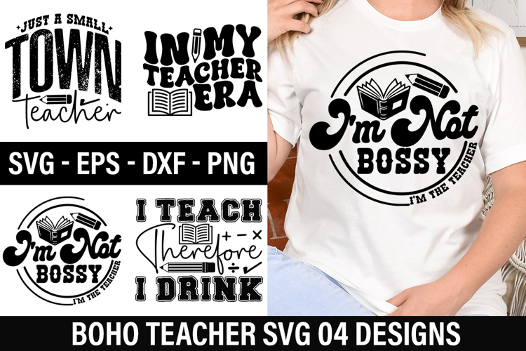 Boho Teacher SVG Design - Just a Small Town Teacher