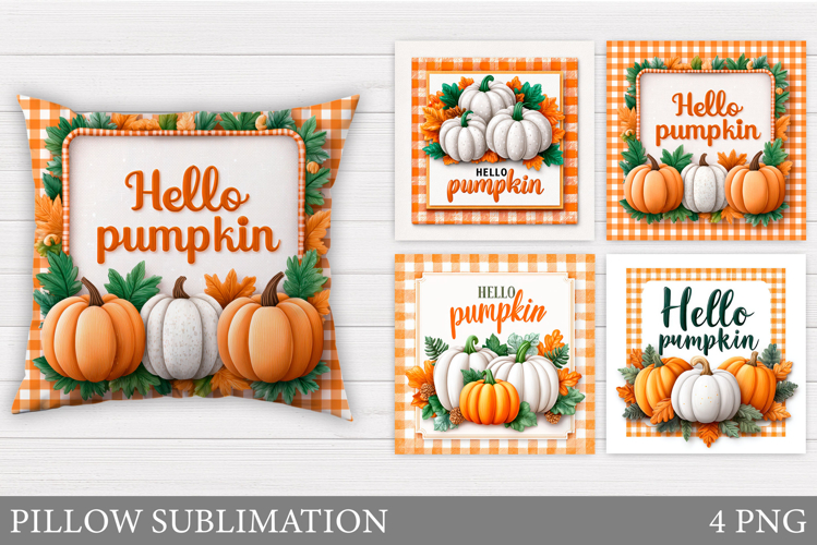 Pumpkin Pillow Design. Pumpkin Sublimation
