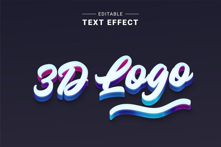 Editable Text Effect for Illustrator. Vector Graphic styles