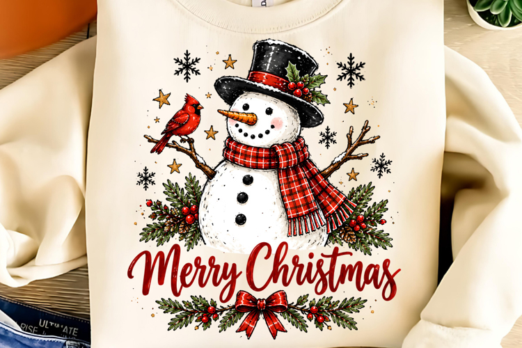 Merry Christmas PNG, Christmas Snowman PNG