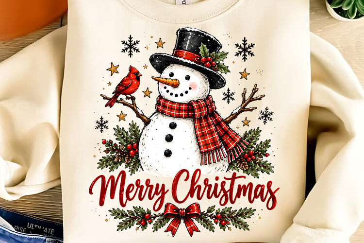 Merry Christmas PNG, Christmas Snowman PNG