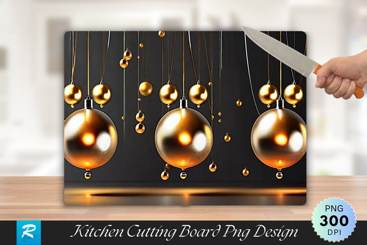 Hanging Balls Cutting Board Sublimation Design example image 1