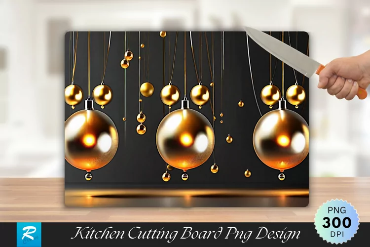 Hanging Balls Cutting Board Sublimation Design
