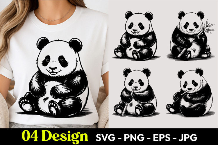 Adorable Panda SVG PNG