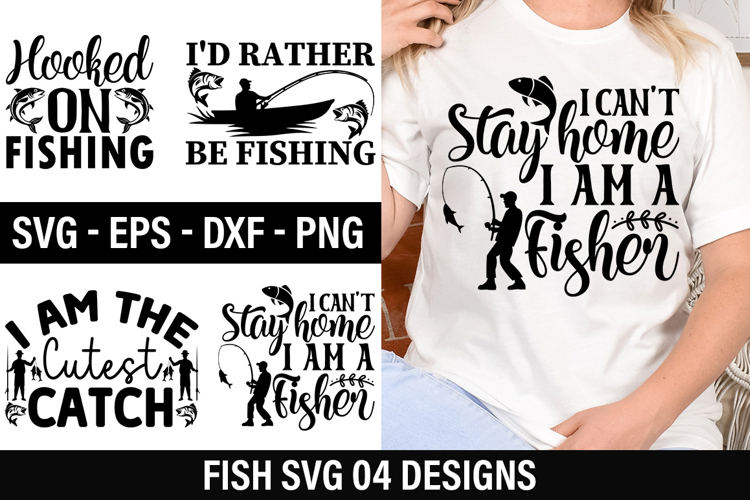 Fishing SVG Design - Hooked on fishing