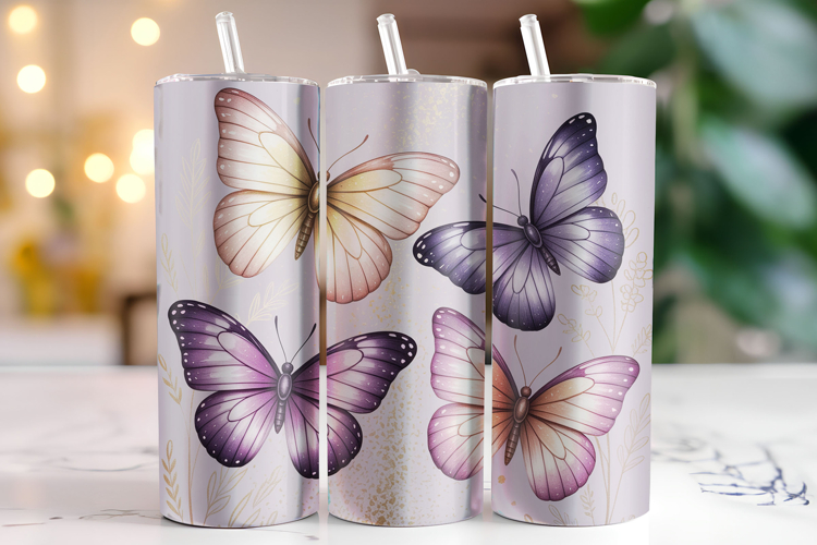 Butterflies Tumbler Wrap | Sublimation | Tumblers