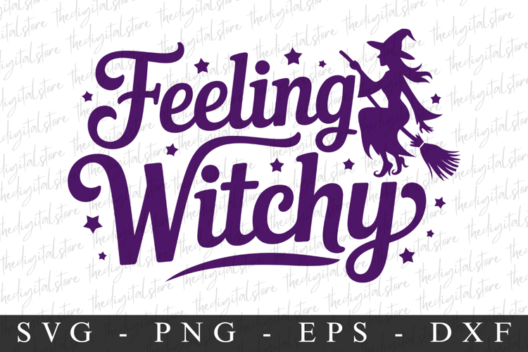 Feeling Witchy Svg | Halloween Svg | Cricut example image 1