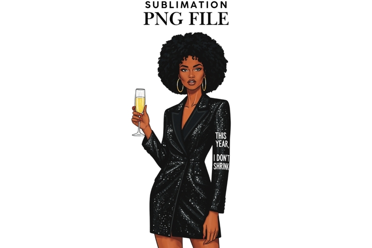 Celebration motivational woman png design for T-shirts