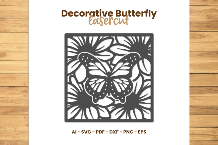 Decorative Butterfly Lasercut - Lasercut Template