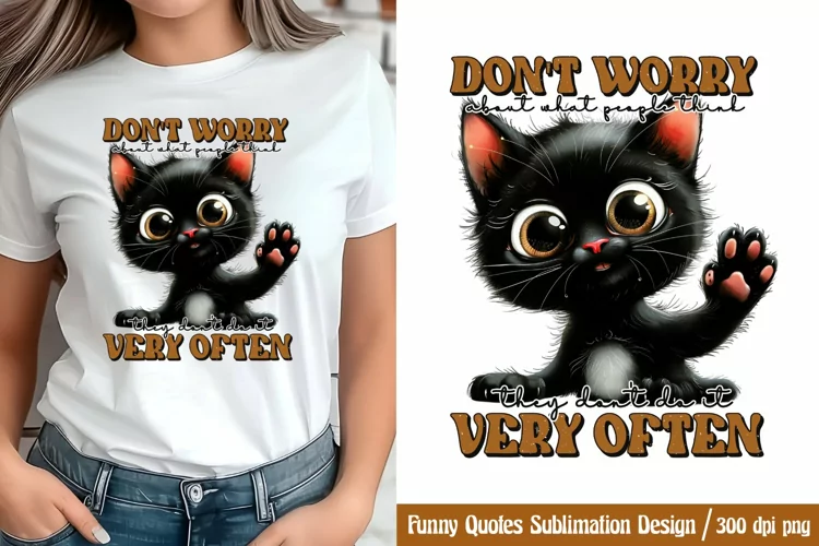 Funny Quotes Sublimation, Don't worry about what people thin