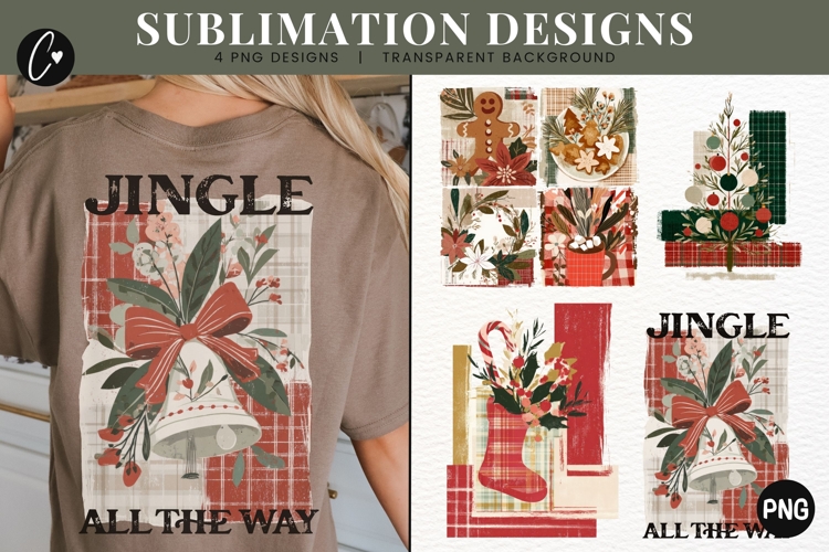 4 Vintage Christmas PNG Sublimation