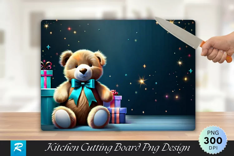 Gift Cutting Board Sublimation Design