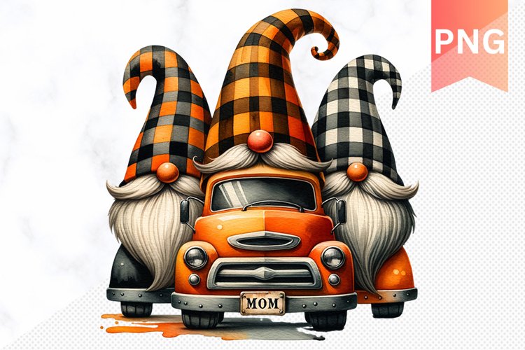 Halloween Gnome Sublimation - Clipart PNG Design