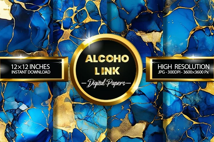 Alcohol Ink Digital Papers - 04 Variations
