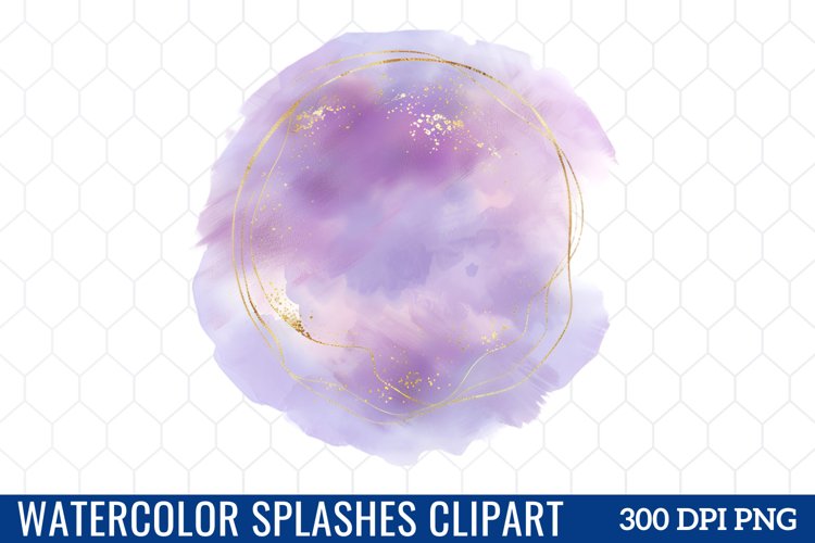 Watercolor Splashes Clipart example image 1