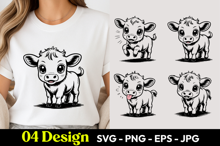 Cute Cartoon Cow Image 22