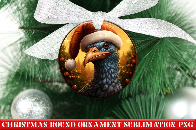 Christmas Round Ornament PNG | Santa | Sublimation | PNG