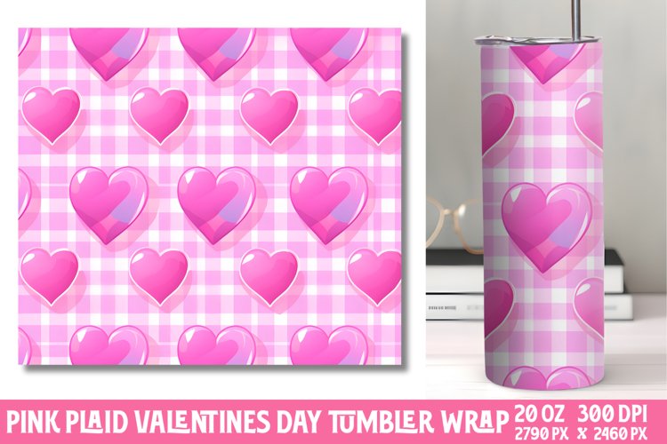 Valentines Day Pink Tumbler Wrap