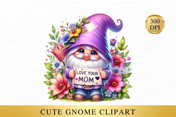 Cute Gnome Clipart Image 7