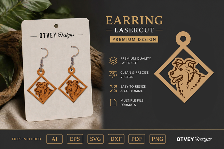 Dog Earring Laser Cut SVG| Cute Jewelry Design