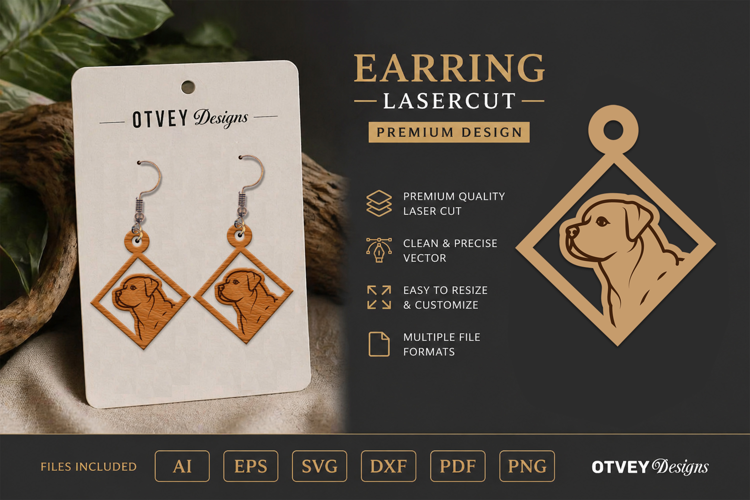 Dog Earring Laser Cut SVG| Cute Jewelry Design