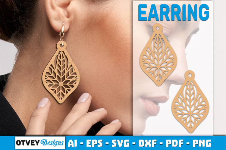 Mandala Earring Lasercut