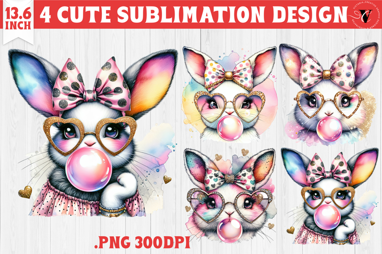 Coquette Easter sublimation | Easter Bunny Face