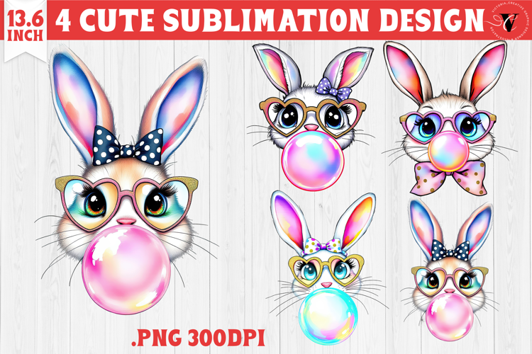 Coquette Easter sublimation | Easter Bunny Face