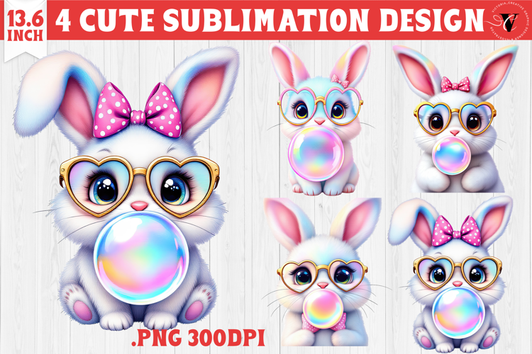 Coquette Easter sublimation | Easter Bunny Face