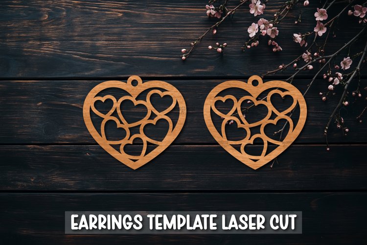 Heart Earrings Svg Image 17