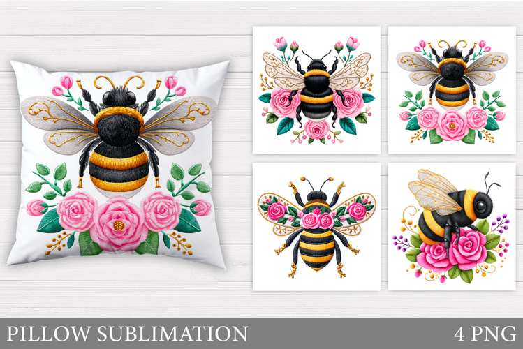 Bee Pillow Sublimation. Bee Sublimation