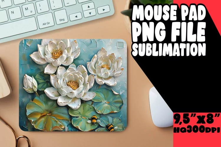 Whimsical 3D Blossom Mouse Pad