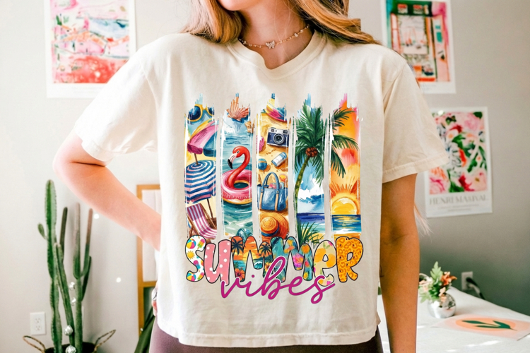 Summer Vibes PNG sublimation |Beach & Summer PNG T-Shirt