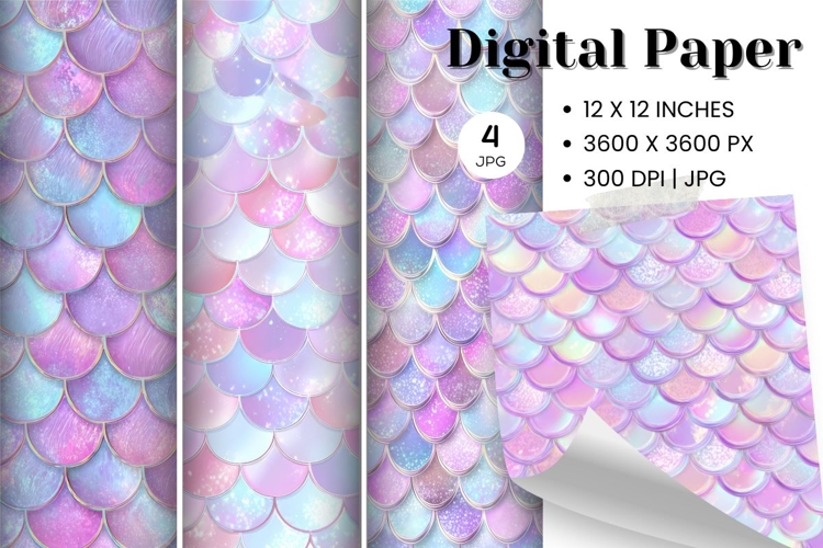 Mermaid scales Background Sparkle Metallic Pattern