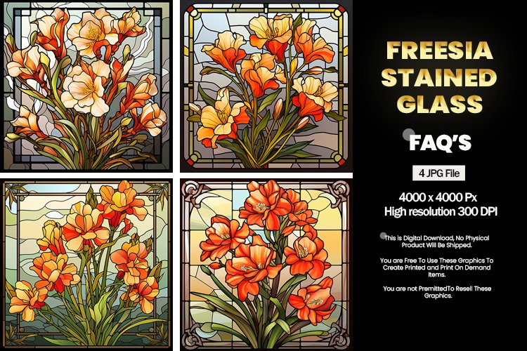 Stained Glass Fuchsia Square Coaster - 04 Variations example image 1