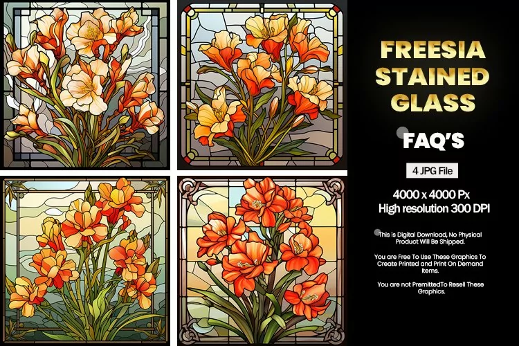 Stained Glass Fuchsia Square Coaster - 04 Variations