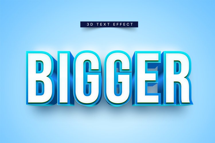 Editable Text Effect for Illustrator. Vector Graphic styles example image 1