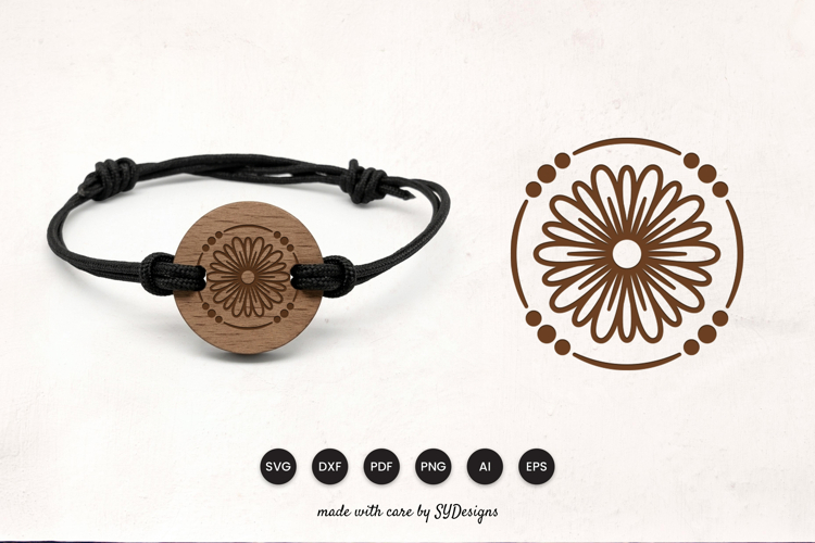 Floral Bracelet Laser Cut SVG