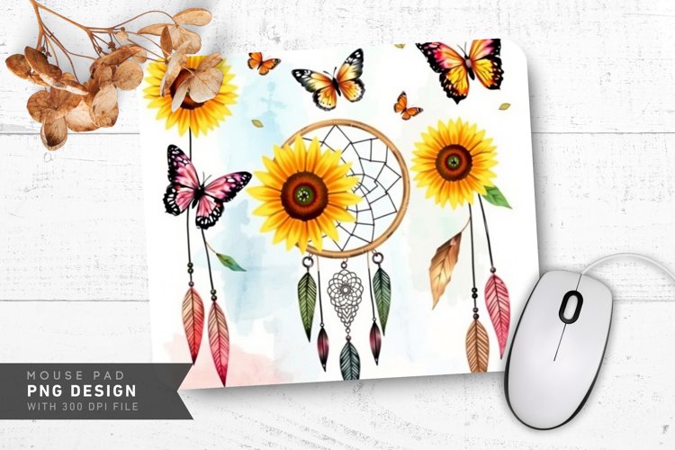 Artistic Nature Scene Mouse Pad PNG Design