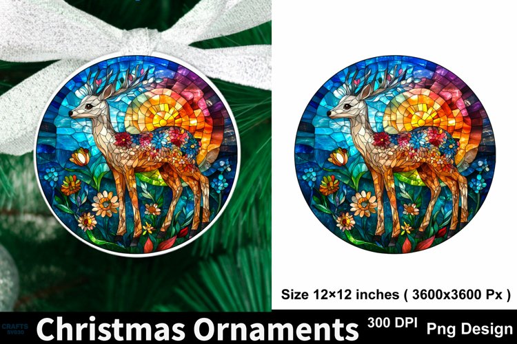Round Christmas Ornament Svg