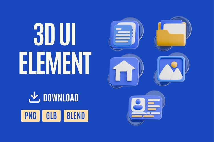 3D App UI Essentials Pack 02