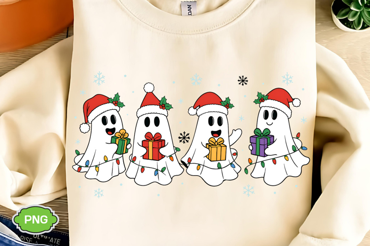 Spooky Christmas PNG, Christmas Ghost PNG, Merry Christmas
