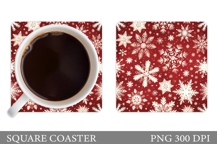 Snowflakes Coaster Sublimation. Snowflakes Sublimation